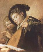 Frans Hals Two Singing Boys oil painting